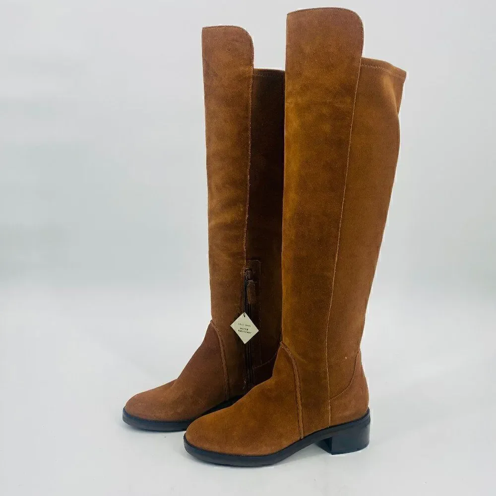 Cole Haan Size 5B Tan Water Resistant Suede Calgary Over the Knee Boots